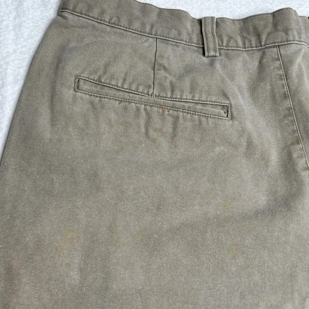 Vintage Banana Republic Safari Pleated Shorts Mens 34 Luggage Embroiderd Logo